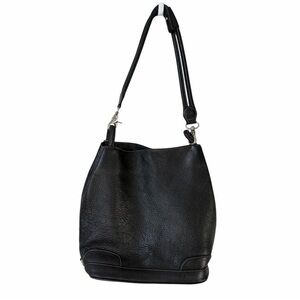 Danier Pebbled Black Leather Shoulder Bag Purse